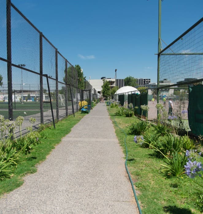 Área de multicanchas en el área de Deportes del campus San Joaquín.