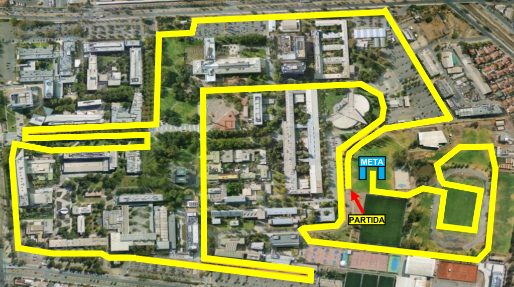 Mapa de recorrido Runnning UC 2025