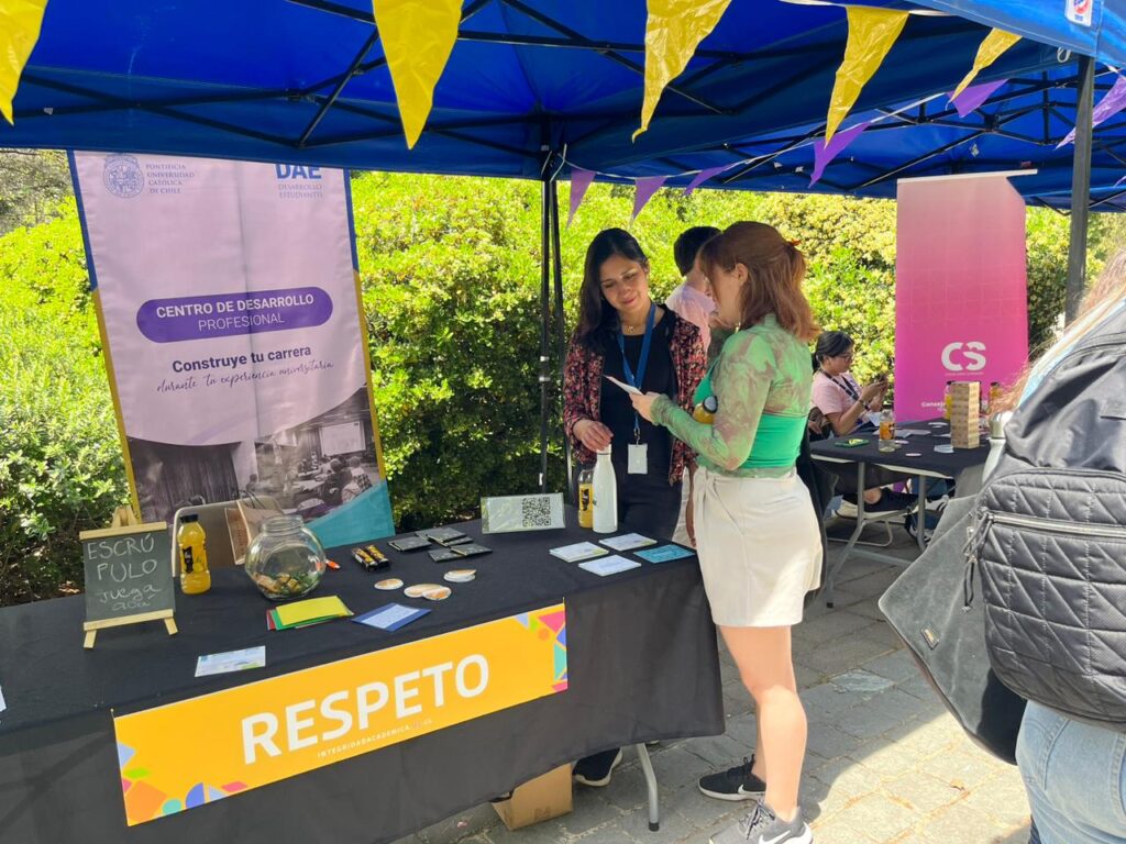 Imagen de uno de los stand en el Día de la Integridad Académica