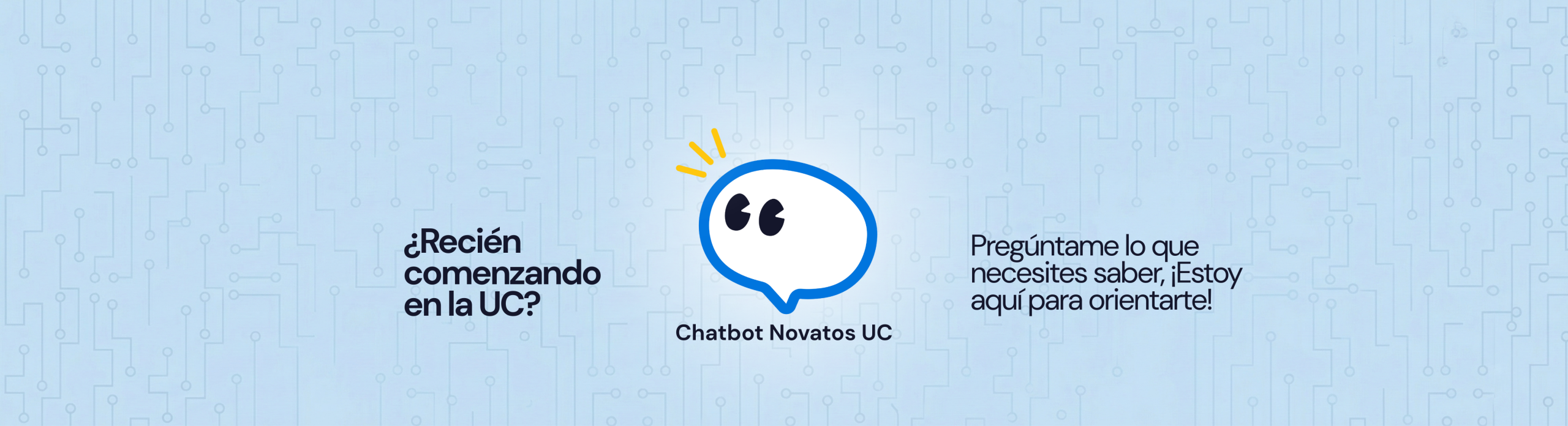 Chatbot Novatos UC Banner